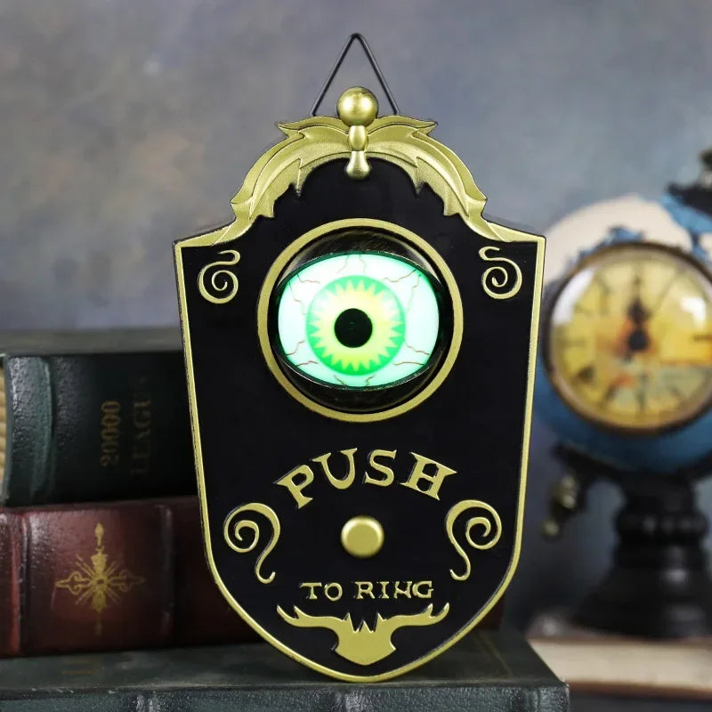 Halloween Glowing One-eyed Doorbell Horror Props Ghost's Day Home Hanging Electric Luminous Sounding Eyeball Doorbell